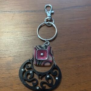 Stylish Pink and Black Key Holder